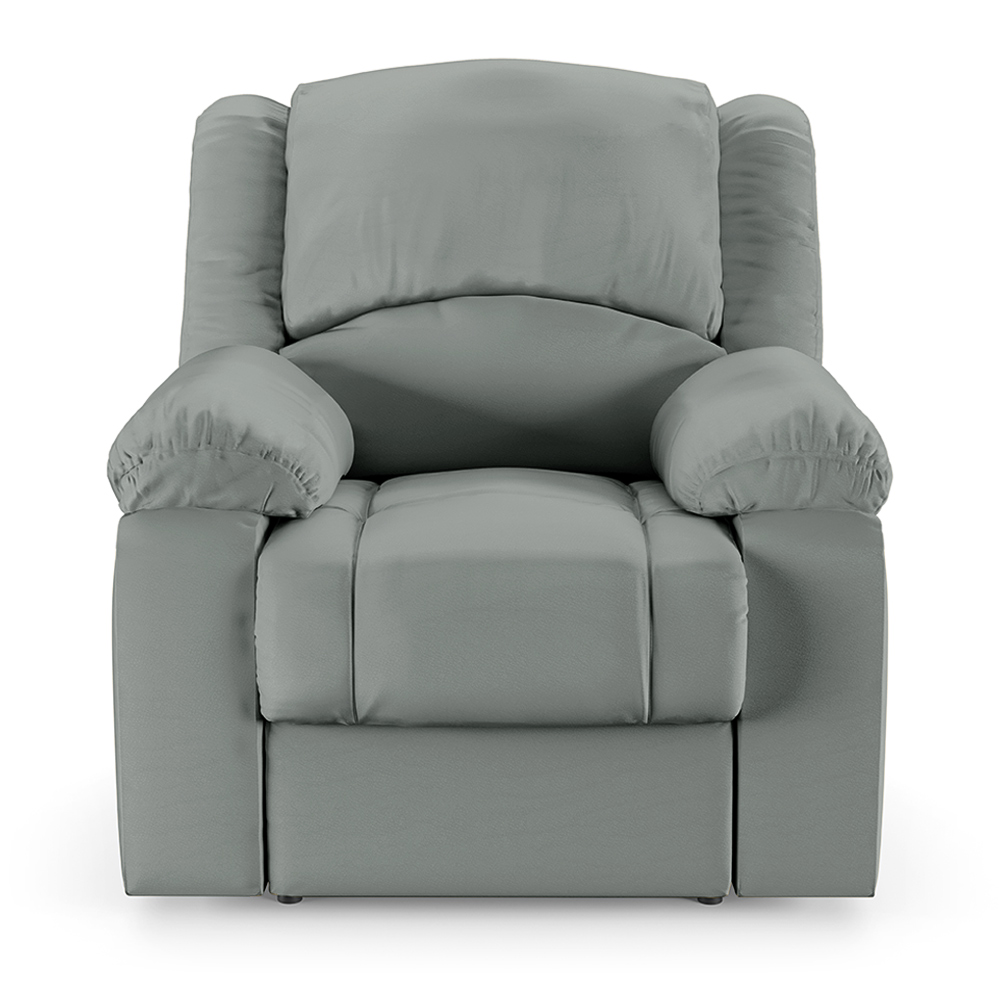 Poltrona do Papai Reclinável Sala de Cinema Madrid Power Elétrica Massagem USB PU Cinza  G23