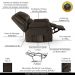 Poltrona do Papai Reclinável Sala de Cinema Madrid Power Elétrica Massagem USB PU Marrom  G23