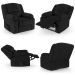 Poltrona do Papai Reclinável Sala de Cinema Madrid Power Elétrica Massagem USB PU Preto  G23