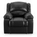Poltrona do Papai Reclinável Sala de Cinema Madrid Power Elétrica Massagem USB PU Preto Brilho  G26
