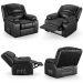 Poltrona do Papai Reclinável Sala de Cinema Madrid Power Elétrica Massagem USB PU Preto Brilho  G26