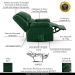 Poltrona do Papai Reclinável Sala de Cinema Madrid Power Elétrica Massagem USB PU Verde Musgo  G26