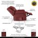 Poltrona do Papai Reclinável Sala de Cinema Madrid Power Elétrica Massagem USB PU Vermelho  G23