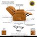 Poltrona do Papai Reclinável Sala de Cinema Madrid Power Elétrica Massagem USB PU Whisky  G26