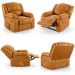 Poltrona do Papai Reclinável Sala de Cinema Madrid Power Elétrica Massagem USB PU Whisky  G26