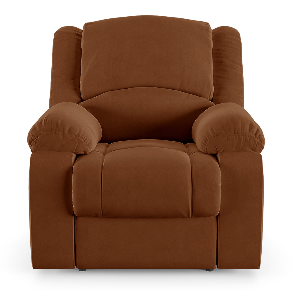 Poltrona do Papai Reclinável Sala de Cinema Madrid Power Elétrica Massagem USB Veludo Terracota  G23