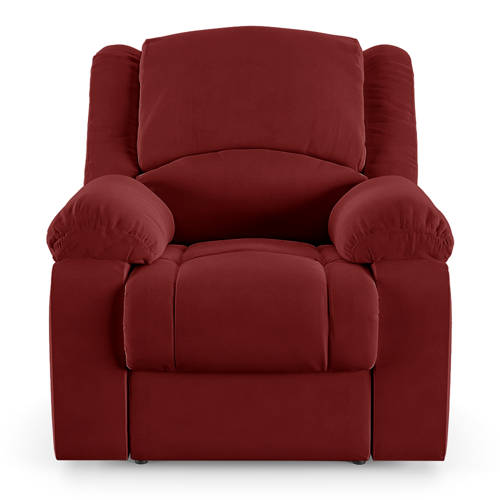 Poltrona do Papai Reclinável Sala de Cinema Madrid Power Elétrica Massagem USB Veludo Vermelho  G23