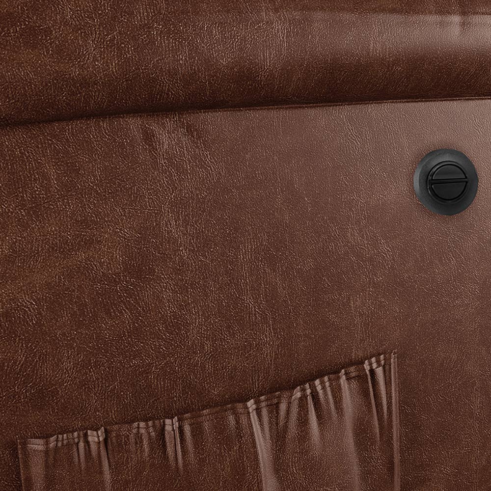 Poltrona do Papai Reclinável Sala de Cinema Madrid Power Elétrica PU Marrom Brilho  G26