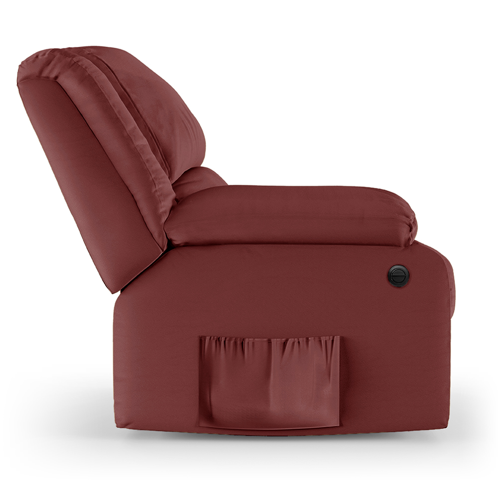Poltrona do Papai Reclinável Sala de Cinema Madrid Power Elétrica PU Vermelho  G23