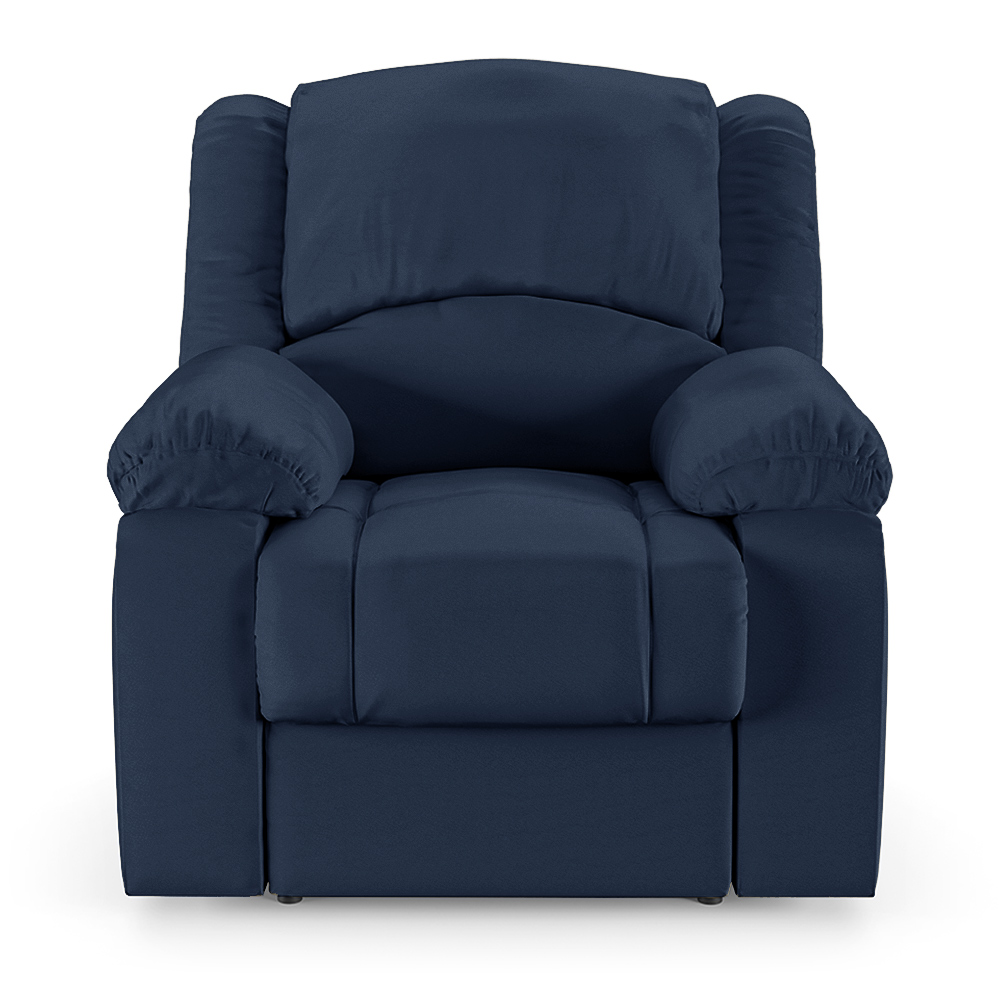 Poltrona do Papai Reclinável Sala de Cinema Madrid Power Elétrica USB PU Azul  G23
