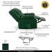 Poltrona do Papai Reclinável Sala de Cinema Madrid Power Elétrica USB PU Verde Musgo  G26