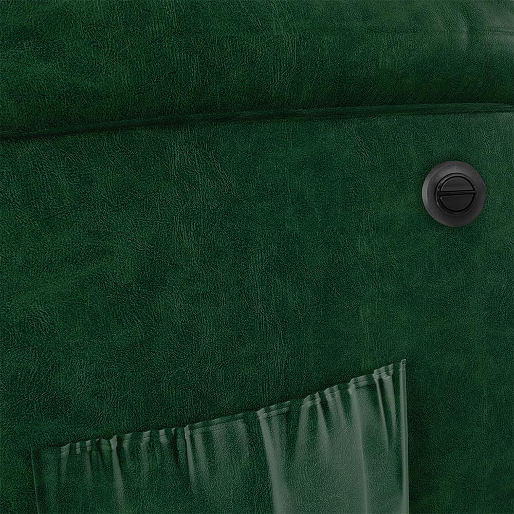 Poltrona do Papai Reclinável Sala de Cinema Madrid Power Elétrica USB PU Verde Musgo  G26