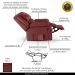 Poltrona do Papai Reclinável Sala de Cinema Madrid Power Elétrica USB PU Vermelho  G23