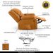 Poltrona do Papai Reclinável Sala de Cinema Madrid Power Elétrica USB PU Whisky  G26