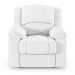 Poltrona do Papai Reclinável Sala de Cinema Madrid Power Touch Massagem USB PU Branco  G23