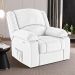 Poltrona do Papai Reclinável Sala de Cinema Madrid Power Touch Massagem USB PU Branco  G23