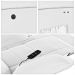 Poltrona do Papai Reclinável Sala de Cinema Madrid Power Touch Massagem USB PU Branco  G23