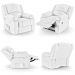 Poltrona do Papai Reclinável Sala de Cinema Madrid Power Touch Massagem USB PU Branco  G23