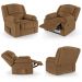 Poltrona do Papai Reclinável Sala de Cinema Madrid Power Touch Massagem USB PU Caramelo  G23