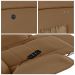 Poltrona do Papai Reclinável Sala de Cinema Madrid Power Touch Massagem USB PU Caramelo  G23