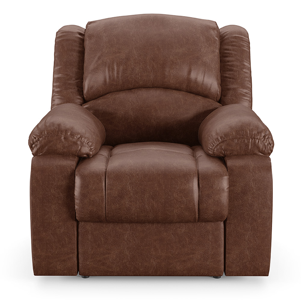 Poltrona do Papai Reclinável Sala de Cinema Madrid Power Touch Massagem USB PU Marrom Brilho  G26