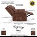 Poltrona do Papai Reclinável Sala de Cinema Madrid Power Touch Massagem USB PU Marrom Brilho  G26
