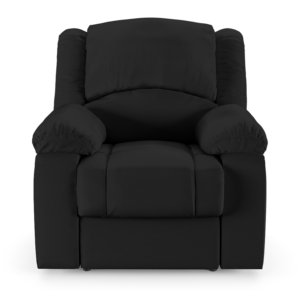 Poltrona do Papai Reclinável Sala de Cinema Madrid Power Touch Massagem USB PU Preto  G23