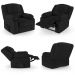 Poltrona do Papai Reclinável Sala de Cinema Madrid Power Touch Massagem USB PU Preto  G23