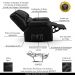 Poltrona do Papai Reclinável Sala de Cinema Madrid Power Touch Massagem USB PU Preto Brilho  G26