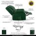 Poltrona do Papai Reclinável Sala de Cinema Madrid Power Touch Massagem USB PU Verde Musgo  G26