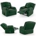 Poltrona do Papai Reclinável Sala de Cinema Madrid Power Touch Massagem USB PU Verde Musgo  G26
