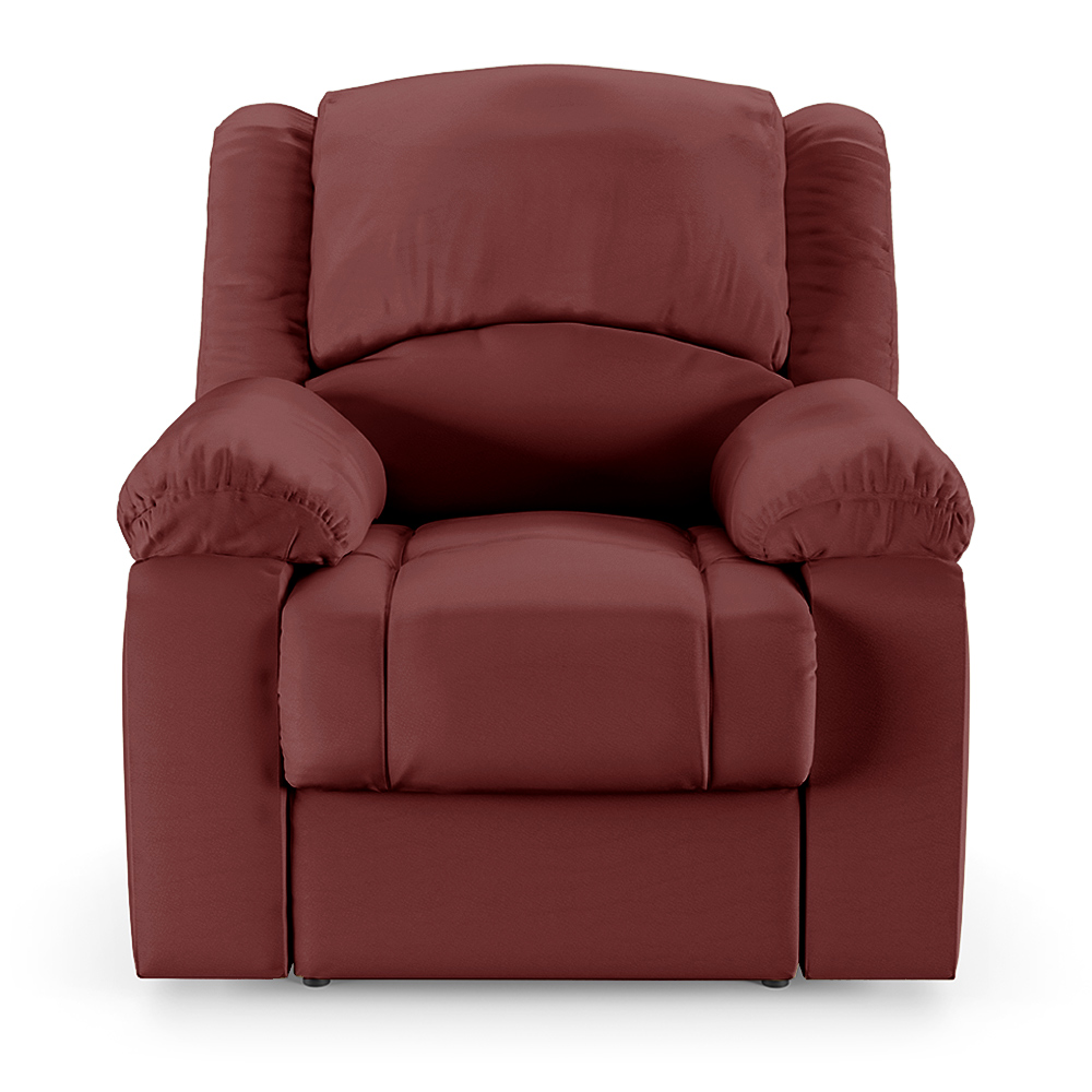 Poltrona do Papai Reclinável Sala de Cinema Madrid Power Touch Massagem USB PU Vermelho  G23