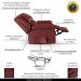 Poltrona do Papai Reclinável Sala de Cinema Madrid Power Touch Massagem USB PU Vermelho  G23