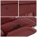 Poltrona do Papai Reclinável Sala de Cinema Madrid Power Touch Massagem USB PU Vermelho  G23
