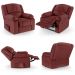 Poltrona do Papai Reclinável Sala de Cinema Madrid Power Touch Massagem USB PU Vermelho  G23