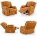 Poltrona do Papai Reclinável Sala de Cinema Madrid Power Touch Massagem USB PU Whisky  G26