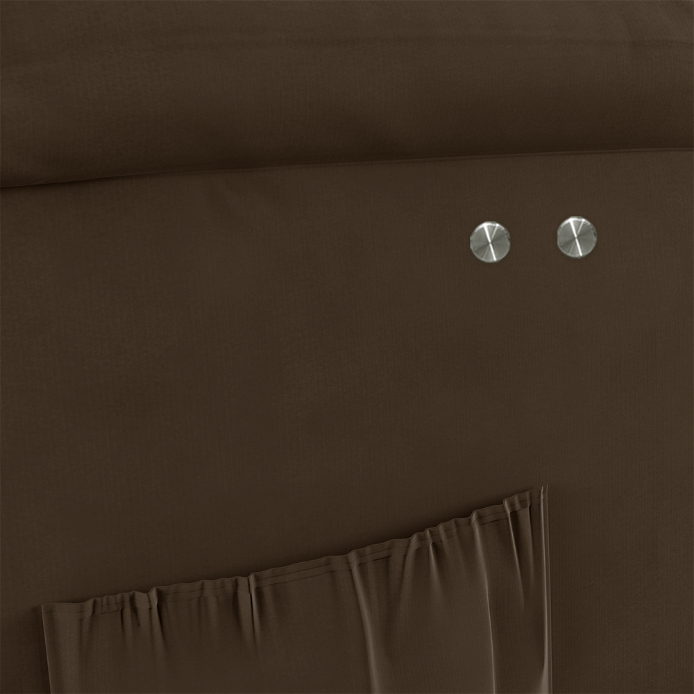 Poltrona do Papai Reclinável Sala de Cinema Madrid Power Touch Massagem USB Veludo Marrom  G23