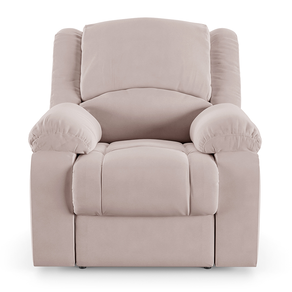 Poltrona do Papai Reclinável Sala de Cinema Madrid Power Touch Massagem USB Veludo Rosê  G23