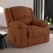 Poltrona do Papai Reclinável Sala de Cinema Madrid Power Touch Massagem USB Veludo Terracota  G23