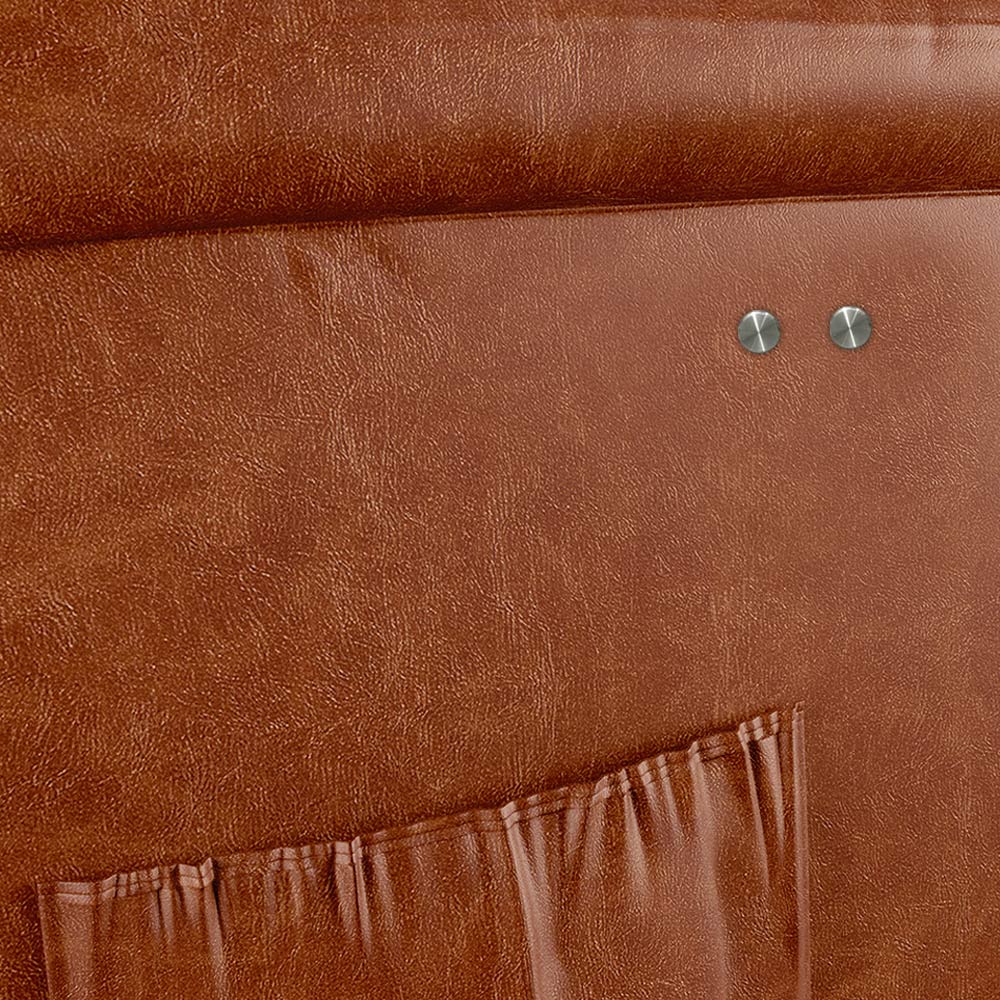 Poltrona do Papai Reclinável Sala de Cinema Madrid Power Touch PU Caramelo Brilho  G26