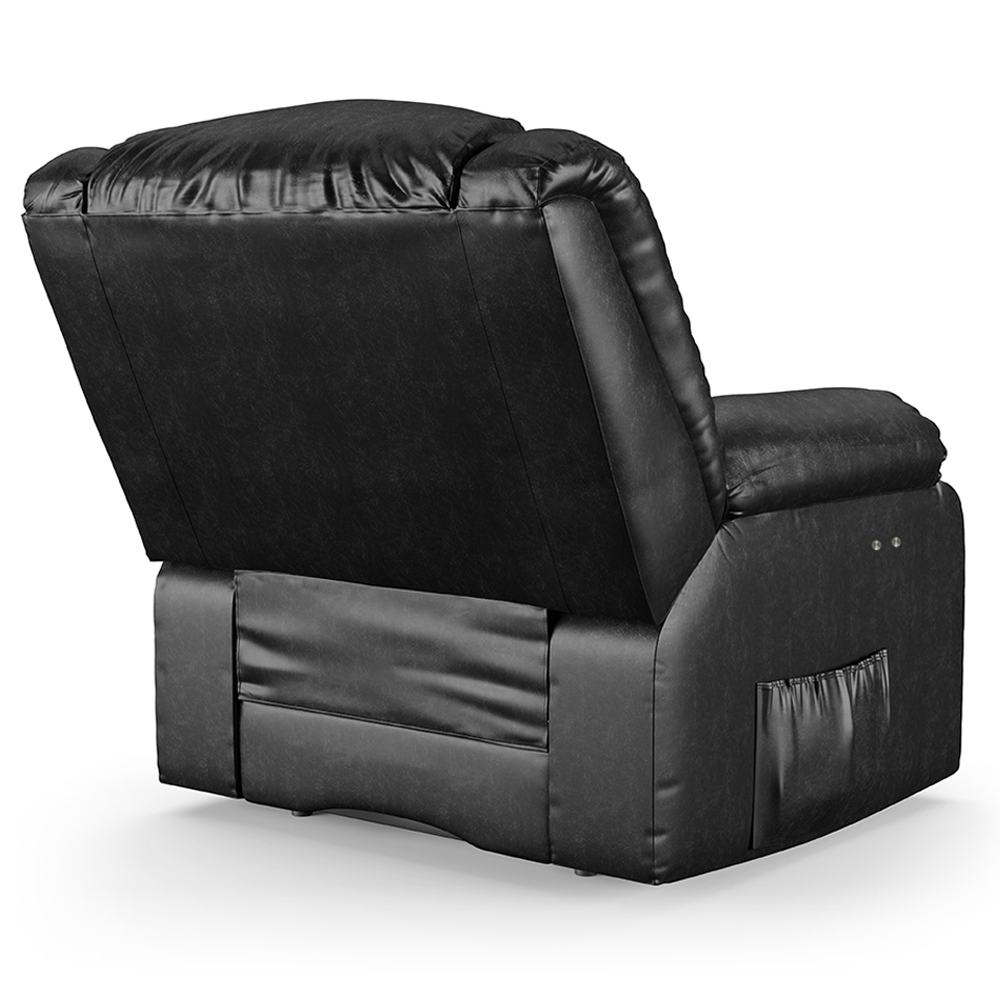 Poltrona do Papai Reclinável Sala de Cinema Madrid Power Touch PU Preto Brilho  G26