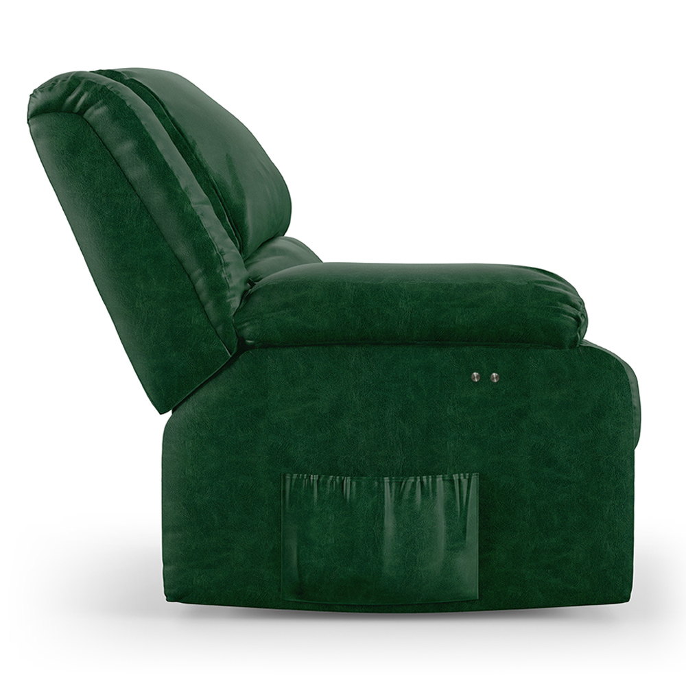 Poltrona do Papai Reclinável Sala de Cinema Madrid Power Touch PU Verde Musgo  G26