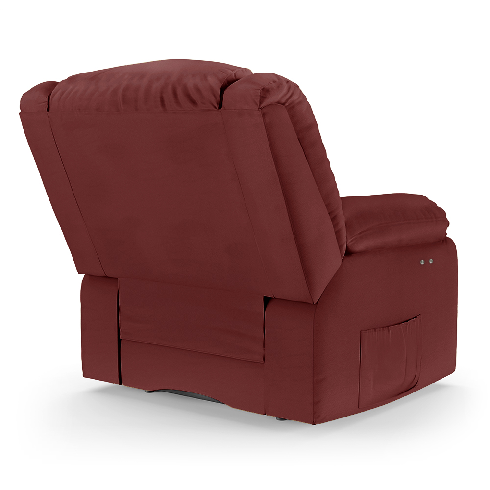 Poltrona do Papai Reclinável Sala de Cinema Madrid Power Touch PU Vermelho  G23