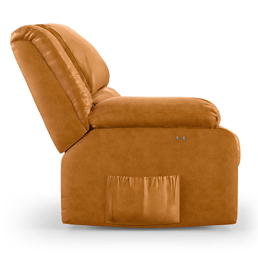 Poltrona do Papai Reclinável Sala de Cinema Madrid Power Touch PU Whisky  G26