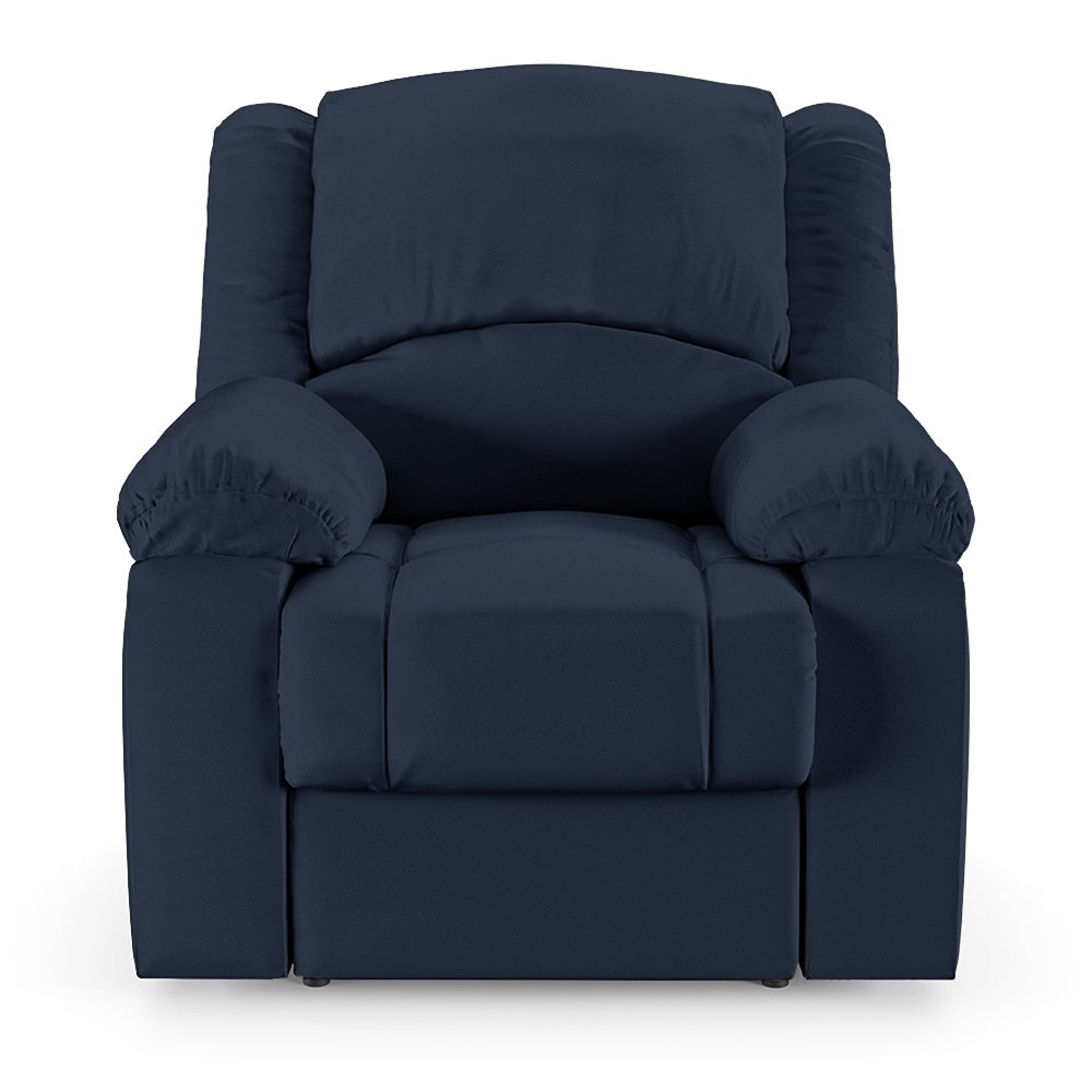 Poltrona do Papai Reclinável Sala de Cinema Madrid Power Touch USB PU Azul  G23