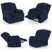 Poltrona do Papai Reclinável Sala de Cinema Madrid Power Touch USB PU Azul  G23