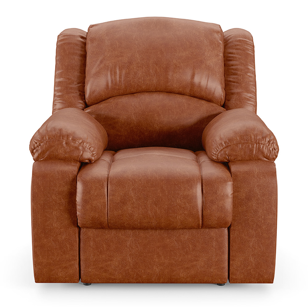 Poltrona do Papai Reclinável Sala de Cinema Madrid Power Touch USB PU Caramelo Brilho  G26