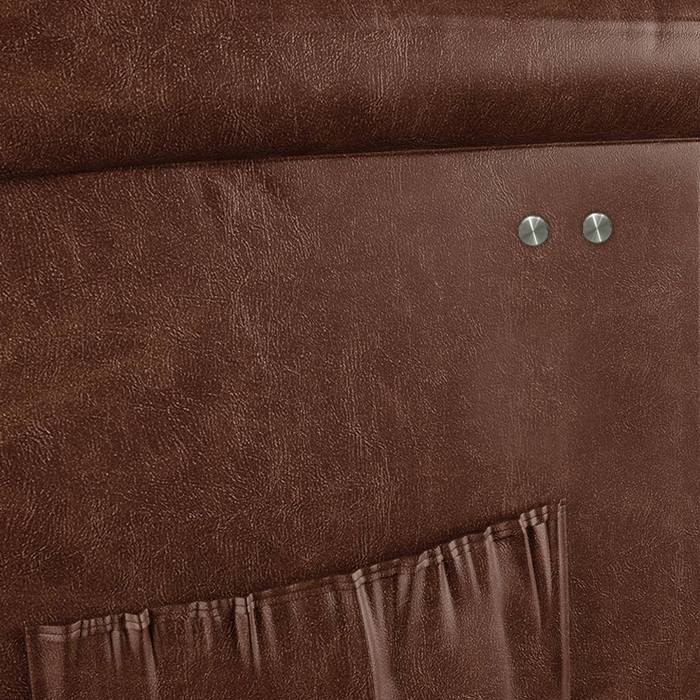 Poltrona do Papai Reclinável Sala de Cinema Madrid Power Touch USB PU Marrom Brilho  G26
