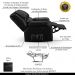 Poltrona do Papai Reclinável Sala de Cinema Madrid Power Touch USB PU Preto Brilho  G26