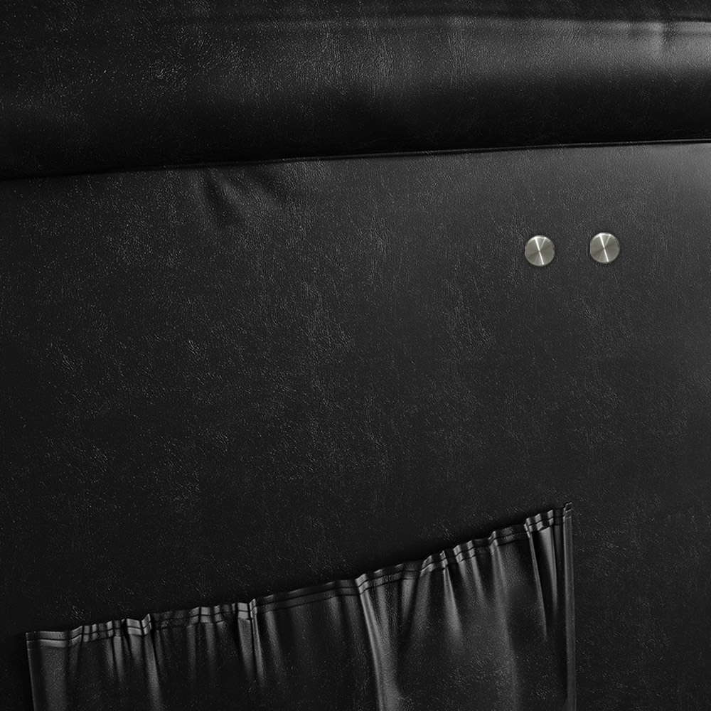 Poltrona do Papai Reclinável Sala de Cinema Madrid Power Touch USB PU Preto Brilho  G26